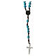 Chapelet en pierre turquoise 3 mm et corde s2