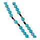 Chapelet en pierre turquoise 3 mm et corde s3