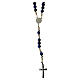 Rosary of sodalite with 0.12 beads and white rope s1