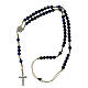 Rosary of sodalite with 0.12 beads and white rope s4