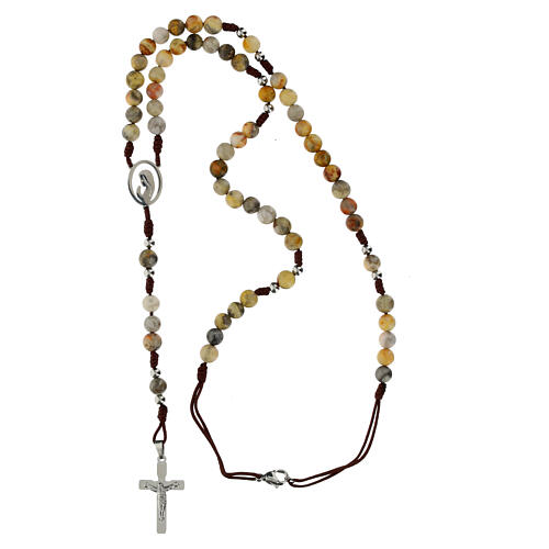 Rosary with 0.12 in agate beads 3