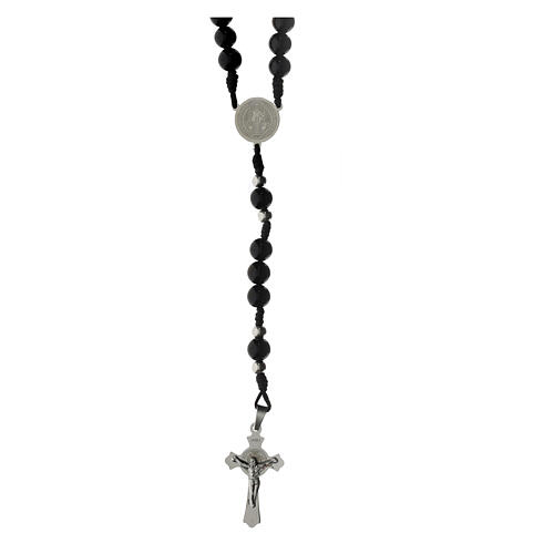 Rosary of onyx, 0.12 in beads 1