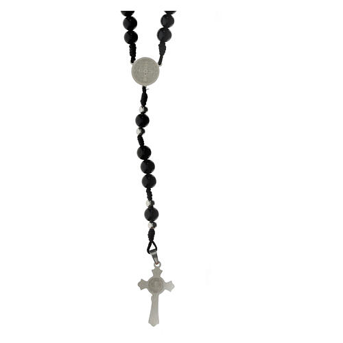 Rosary of onyx, 0.12 in beads 2