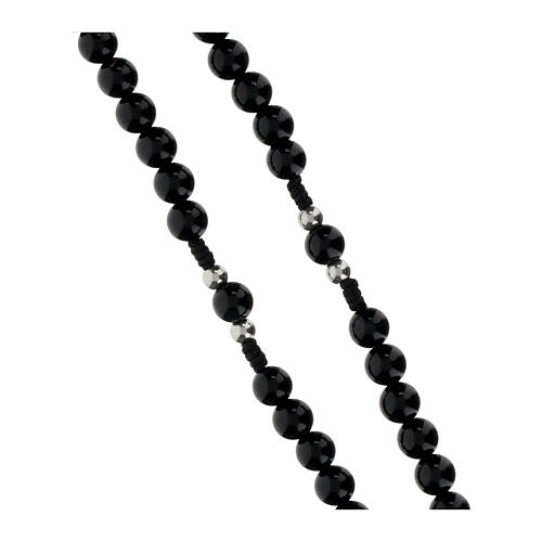 Rosary of onyx, 0.12 in beads 3