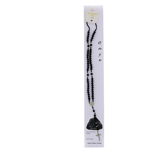 Rosary of onyx, 0.12 in beads 5