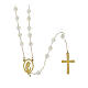Rosary with Mother-of-Pearl Beads 2 mm Steel s1