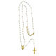 Rosary with Mother-of-Pearl Beads 2 mm Steel s4