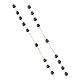 Rosario grani ematite 2 mm acciaio dorato s3