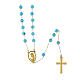 Chapelet en pierre turquoise 2 mm or s2