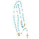 Chapelet en pierre turquoise 2 mm or s4