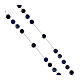 Rosario argento con grani in sodalite blu 2 mm s3