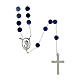 Silver Rosary with 2 mm Blue Sodalite Beads s1