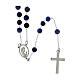 Silver Rosary with 2 mm Blue Sodalite Beads s2