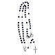 Silver Rosary with 2 mm Blue Sodalite Beads s4