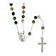 Silver rosary with Indian Agate 2 mm beads s1