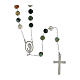 Silver rosary with Indian Agate 2 mm beads s2