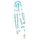 Chapelet grains turquoise 2 mm argent s4