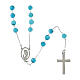 Turquoise Beads Silver Rosary Necklace, 2 mm s1