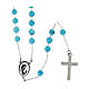 Turquoise Beads Silver Rosary Necklace, 2 mm s2
