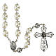 Chaplet rosary with pearl effect beads, 2 cm s1