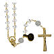 Golden rosary with clear beads of 0.2 in s1