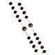 Rosario dorato grani viola lucidi 5 mm s3