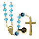 Golden rosary with polished turquoise beads of 0.2 in s2
