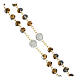 Golden rosary with 5 mm shiny bronze beads s3