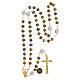 Golden rosary with 5 mm shiny bronze beads s4