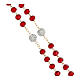 Golden Rosary with Red Beads, 5 mm s3
