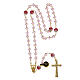 Golden Rosary with Light Pink Beads, 5 mm s4