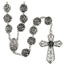 Headboard rosary of Our Lady of Fatima, 0.8 in roses