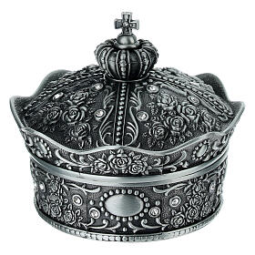 Crown-shaped rosary case, metal