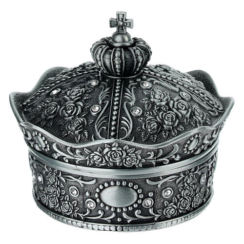 Crown-shaped rosary case, metal 1