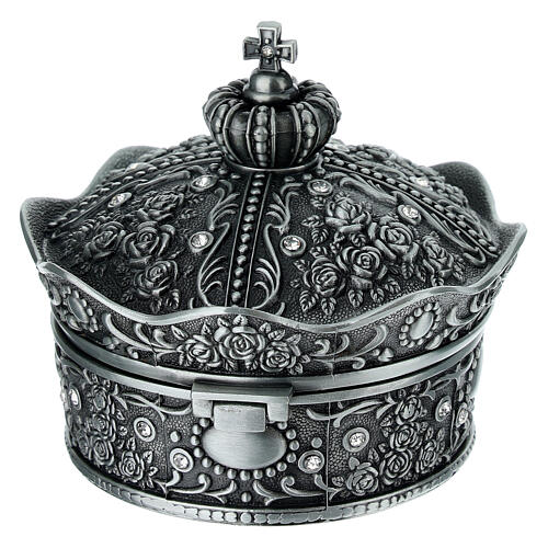 Crown-shaped rosary case, metal 4