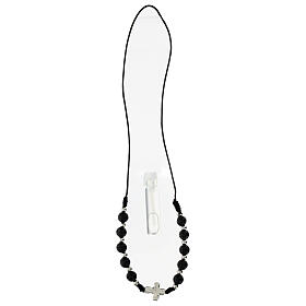 Single decade rosary accessory, lava stone beads of 0.12 in