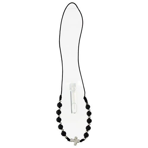 Accessorio decina grani in pietra di lava 3 mm 2