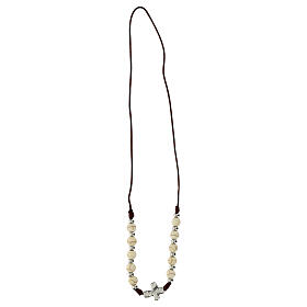 Armband, 10er-Rosenkranz, Howlith-Perlen 3 mm