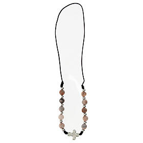 Armband, 10er-Rosenkranz, Rosa-Jaspis-Perlen 3 mm