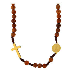 Rosario con grani 3 mm in palo santo