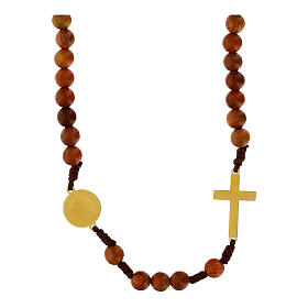 Rosario con grani 3 mm in palo santo