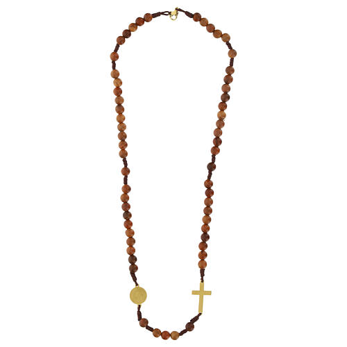 Rosary of Saint Benedict with palo santo beads of 0.12 in 3