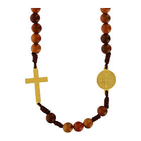 Saint Benedict Rosary with 3mm Palo Santo Beads