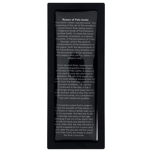 Saint Benedict Rosary with 3mm Palo Santo Beads 6