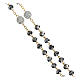 Golden rosary with dull silvery beads of 0.2 in s3