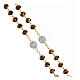 Rosario dorato grani color bronzo 5 mm s3