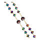 Golden Rosary with Multicolored Beads, 5 mm s3