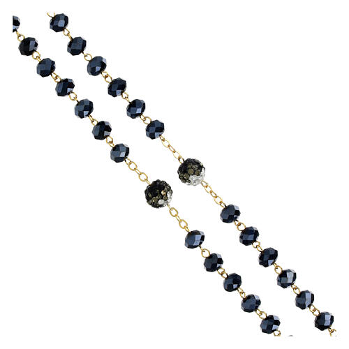 Golden rosary with 0.2 in hematite beads 3