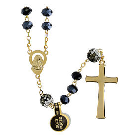 Golden Rosary with 5 mm Hematite Beads