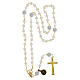 Golden rosary, 0.2 in dull white beads s4